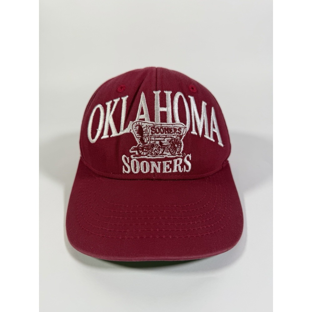 Oklahoma Sooners Vintage 90s Snapback Hat -Top Of The World Crimson Wagon - RARE